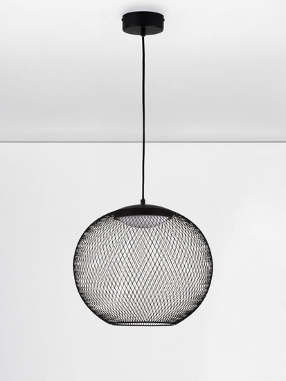 Nova Luce LED Pendelleuchte Kinetic 19W warmweiss 3000K Schwarz Metall Ø40cm 9620152