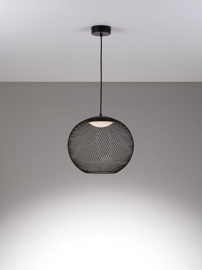Nova Luce LED Pendelleuchte Kinetic 19W warmweiss 3000K Schwarz Metall Ø40cm 9620152