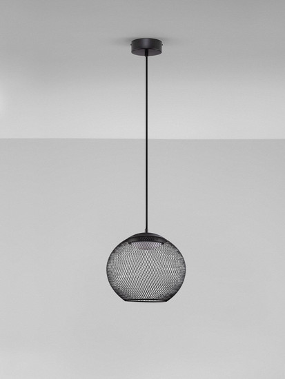 Nova Luce LED Pendelleuchte Kinetic 12W warmweiss 3000K Schwarz Metall Ø30cm 9620153
