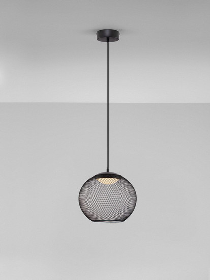 Nova Luce LED Pendelleuchte Kinetic 12W warmweiss 3000K Schwarz Metall Ø30cm 9620153