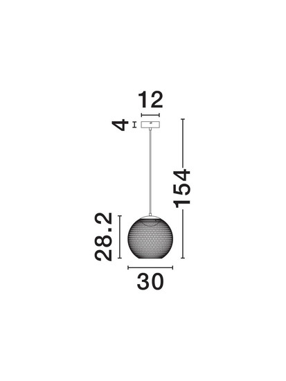 Nova Luce LED Pendelleuchte Kinetic 12W warmweiss 3000K Schwarz Metall Ø30cm 9620153