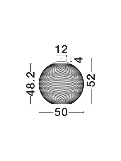 Nova Luce LED Deckenleuchte Kinetic 24W warmweiss 3000K Schwarz Metall Ø50cm 9620154