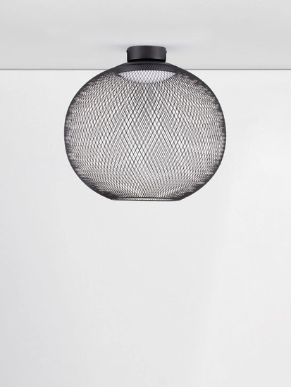 Nova Luce LED Deckenleuchte Kinetic 24W warmweiss 3000K Schwarz Metall Ø50cm 9620154