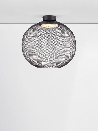 Nova Luce LED Deckenleuchte Kinetic 24W warmweiss 3000K Schwarz Metall Ø50cm 9620154