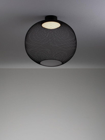 Nova Luce LED Deckenleuchte Kinetic 24W warmweiss 3000K Schwarz Metall Ø50cm 9620154