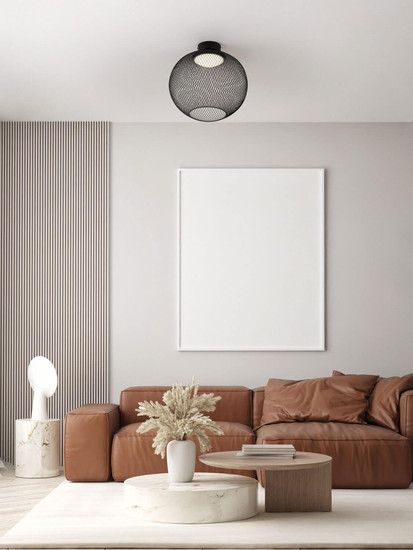 Nova Luce LED Deckenleuchte Kinetic 19W warmweiss 3000K Schwarz Metall Ø40cm 9620155