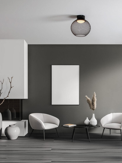 Nova Luce LED Deckenleuchte Kinetic 12W warmweiss 3000K Schwarz Metall Ø30cm 9620156