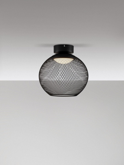 Nova Luce LED Deckenleuchte Kinetic 12W warmweiss 3000K Schwarz Metall Ø30cm 9620156