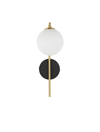 Nova Luce Wandleuchte Savoy G9 Gold Schwarz Opal Glas Metall 34x19cm 9620160