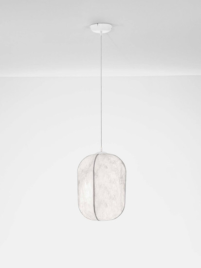Nova Luce Pendelleuchte Pierida E27 Weiß Metall Seide Ø30cm 9620164