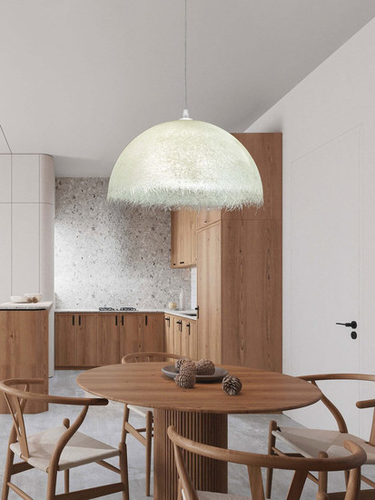 Nova Luce Pendelleuchte Lalu E27 Weiß Ø60cm 9620169