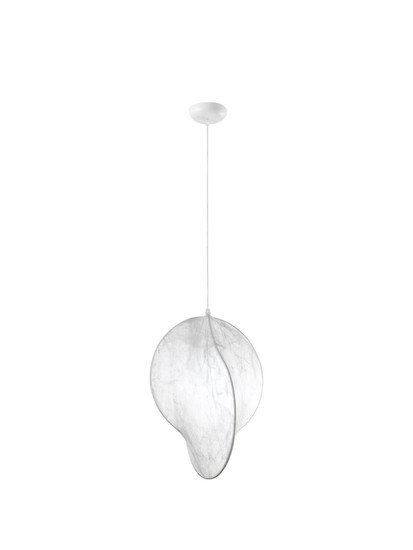 Nova Luce Pendelleuchte Esperia E27 Weiß Metall Seide Ø53cm 9620170