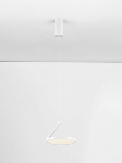 Nova Luce LED Pendelleuchte Opi schwenkbar 14W warmweiss 3000K Weiß Aluminium Ø20cm 9695112