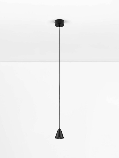 Nova Luce LED Pendelleuchte Irmos 5W warmweiss 3000K Schwarz Aluminium Ø6cm 9695113