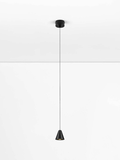 Nova Luce LED Pendelleuchte Irmos 5W warmweiss 3000K Schwarz Aluminium Ø6cm 9695113