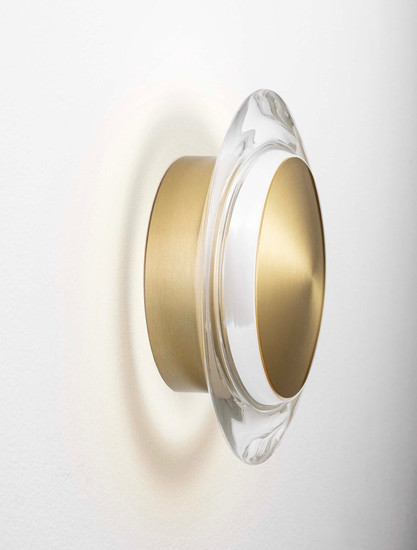 Nova Luce LED Wandleuchte Airida 8W warmweiss 3000K Messinggold Aluminium Ø17cm 9695116