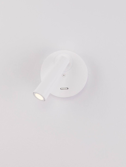 Nova Luce LED Wandleuchte Tico schwenkbar 3W warmweiss 3000K Weiß Aluminium Ø10cm 9695146