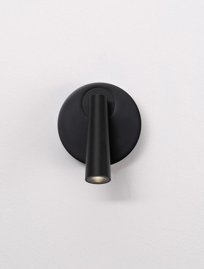 Nova Luce LED Wandleuchte Tico schwenkbar 3W warmweiss 3000K Schwarz Aluminium Ø10cm 9695147