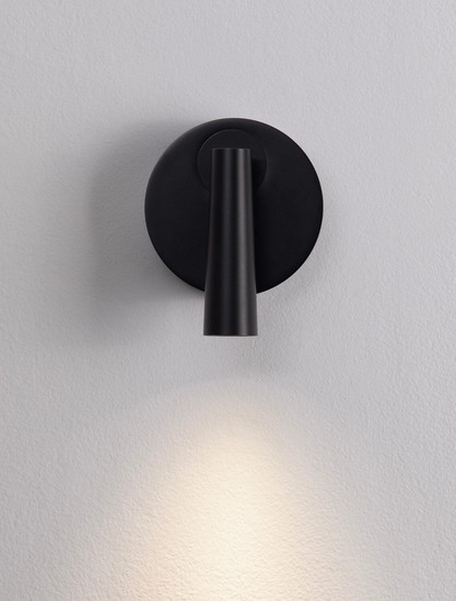 Nova Luce LED Wandleuchte Tico schwenkbar 3W warmweiss 3000K Schwarz Aluminium Ø10cm 9695147