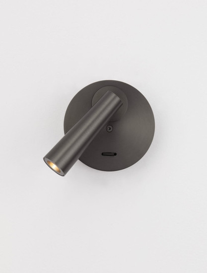 Nova Luce LED Wandleuchte Tico schwenkbar 3W warmweiss 3000K Schwarznickel Aluminium Ø10cm 9695149