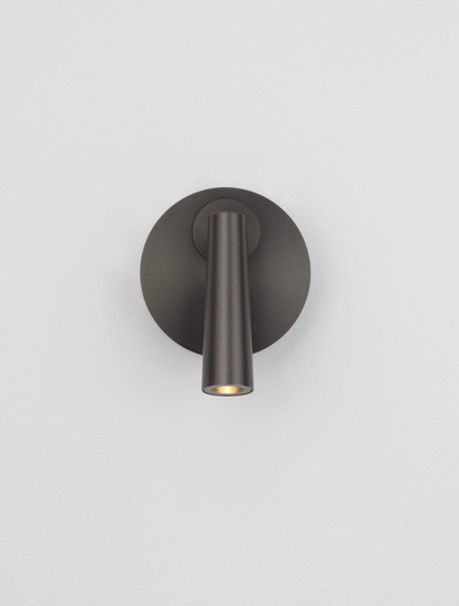 Nova Luce LED Wandleuchte Tico schwenkbar 3W warmweiss 3000K Schwarznickel Aluminium Ø10cm 9695149