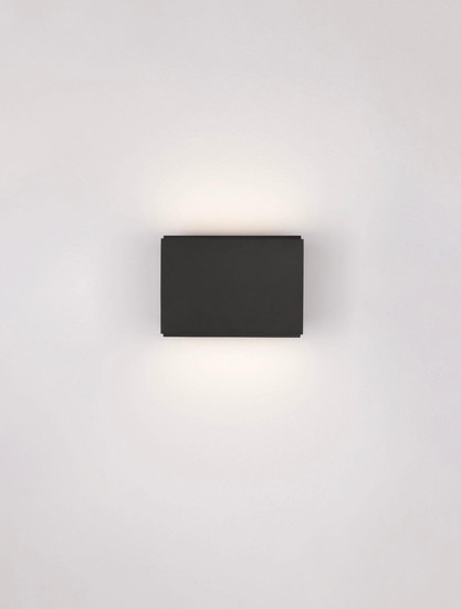 Nova Luce LED Wandleuchte Oti 10W warmweiss 3000K Schwarz Aluminium 11x8cm 9695163