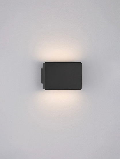 Nova Luce LED Wandleuchte Oti 10W warmweiss 3000K Schwarz Aluminium 11x8cm 9695163