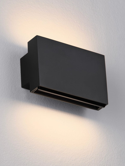 Nova Luce LED Wandleuchte Oti 10W warmweiss 3000K Schwarz Aluminium 11x8cm 9695163