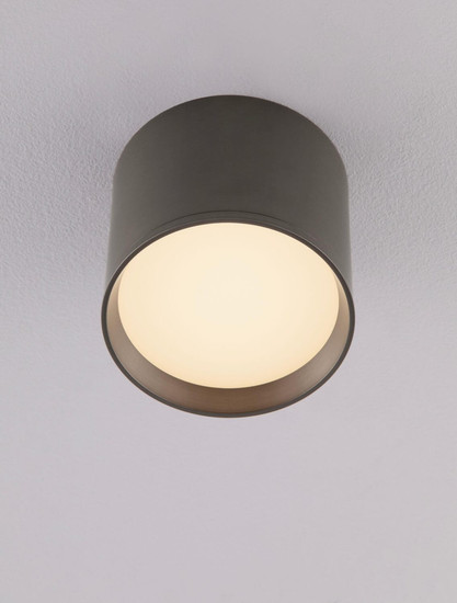 Nova Luce LED Deckenleuchte Ziare 10W warmweiss 3000K Schwarz Nickel Aluminium Ø10cm 9695167