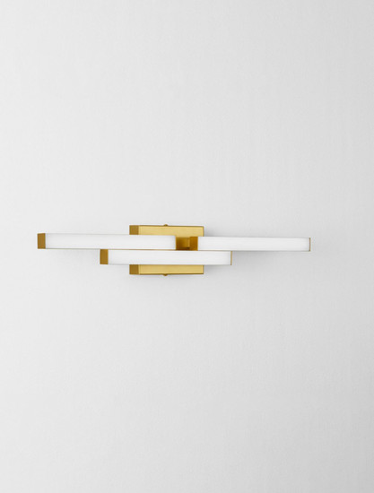 Nova Luce LED Wandleuchte Atom 14W neutralweiss 4000K IP44 Gold Aluminium 60x9cm 9695267