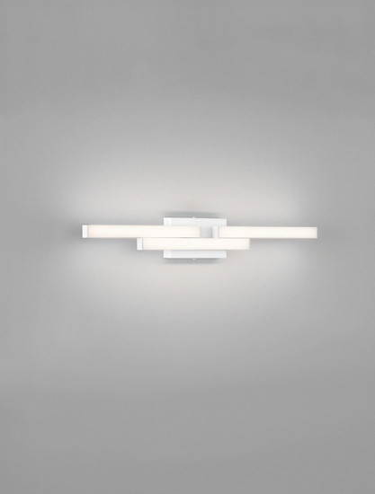 Nova Luce LED Wandleuchte Atom 14W neutralweiss 4000K IP44 Weiß Aluminium 60x9cm 9695268