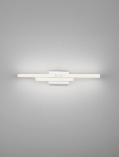 Nova Luce LED Wandleuchte Atom 14W neutralweiss 4000K IP44 Weiß Aluminium 60x9cm 9695268