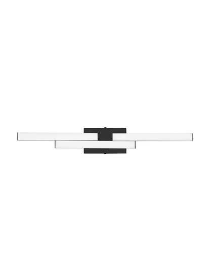 Nova Luce LED Wandleuchte Atom 14W neutralweiss 4000K IP44 Schwarz Aluminium 60x9cm 9695269
