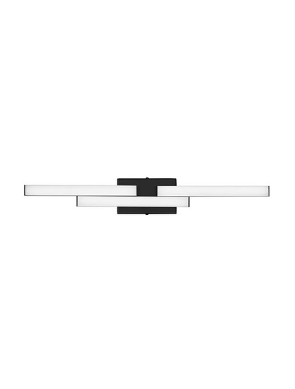 Nova Luce LED Wandleuchte Atom 14W neutralweiss 4000K IP44 Schwarz Aluminium 60x9cm 9695269