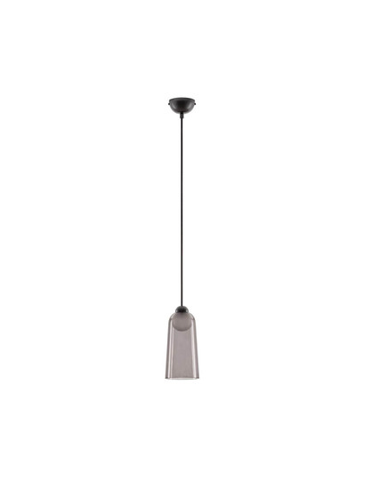 Nova Luce LED Pendelleuchte Dione 5W warmweiss 3000K Rauchgrau Schwarz Aluminium Stahl Ø10cm 9695270