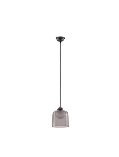 Nova Luce LED Pendelleuchte Dione 5W warmweiss 3000K Rauchgrau Schwarz Aluminium Stahl Ø14cm 9695271
