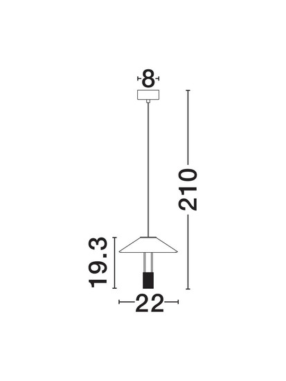 Nova Luce LED Pendelleuchte Anafi 8W warmweiss 3000K Schwarz Stahl Aluminium Ø22cm 9695275