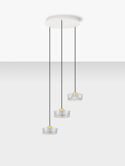 Nova Luce LED Pendelleuchte Keros 18W warmweiss 3000K Platingold Weiß Aluminium Ø50cm 9695279