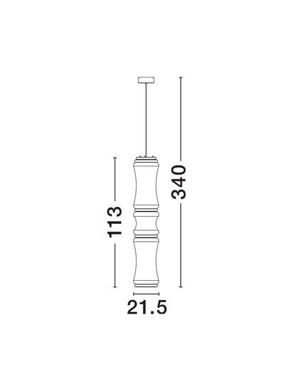 Nova Luce LED Pendelleuchte Anapnoe dimmbar 39W warmweiss 3000K Bewegungsmelder Schwarz Stahl Glas Ø21,5cm 9695284