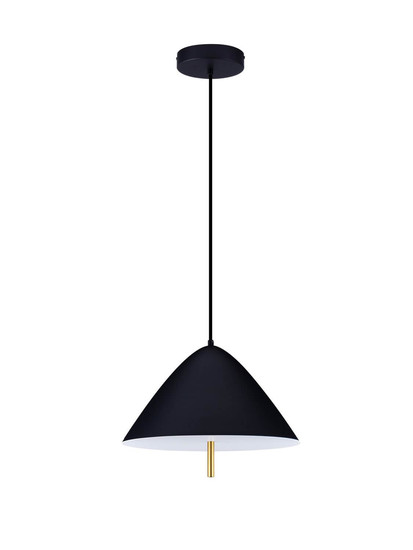 Nova Luce LED Pendelleuchte Oros 17W warmweiss 3000K Schwarz Metall Ø40cm 9695288