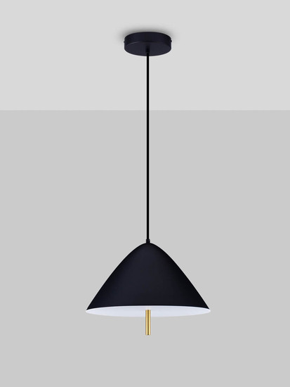 Nova Luce LED Pendelleuchte Oros 17W warmweiss 3000K Schwarz Metall Ø40cm 9695288