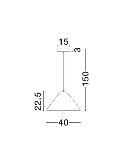 Nova Luce LED Pendelleuchte Oros 17W warmweiss 3000K Schwarz Metall Ø40cm 9695288