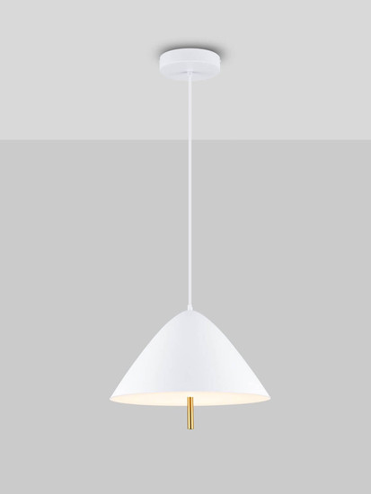 Nova Luce LED Pendelleuchte Oros 17W warmweiss 3000K Weiß Metall Ø40cm 9695289
