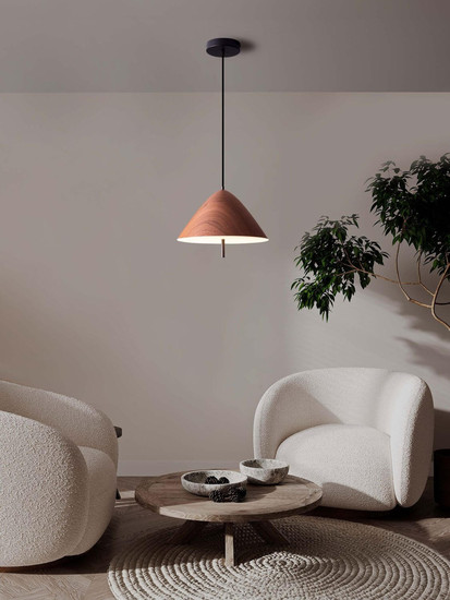 Nova Luce LED Pendelleuchte Oros 17W warmweiss 3000K Holz Metall Ø40cm 9695290