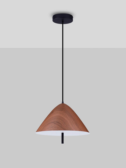 Nova Luce LED Pendelleuchte Oros 17W warmweiss 3000K Holz Metall Ø40cm 9695290