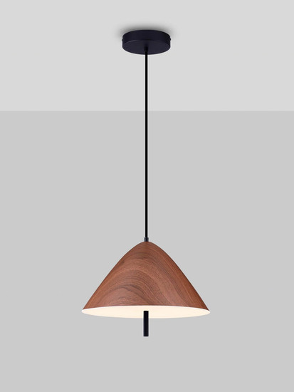 Nova Luce LED Pendelleuchte Oros 17W warmweiss 3000K Holz Metall Ø40cm 9695290