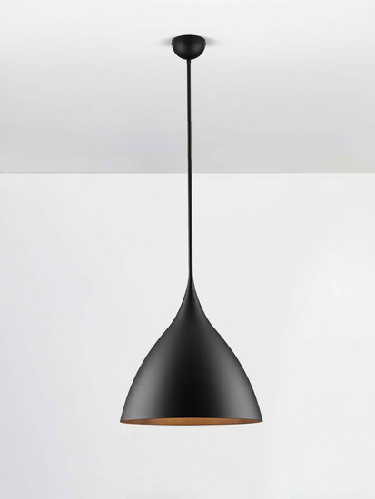 Nova Luce Pendelleuchte Syntopia 3-flammig 3xE27 Schwarz Metall Ø46cm 9695295