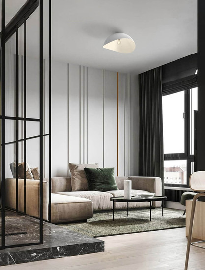 Nova Luce Deckenleuchte Opsi E27 Weiß Metall Ø50cm 9695298
