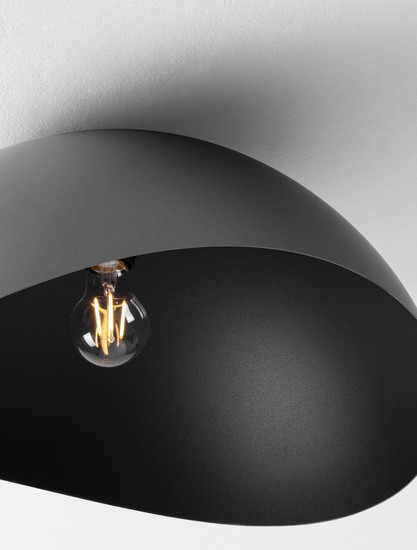 Nova Luce Deckenleuchte Opsi E27 Dunkelgrau Schwarz Metall Ø50cm 9695299