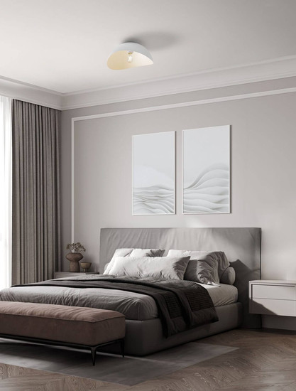 Nova Luce Deckenleuchte Opsi E27 Weiß Metall Ø40cm 9695303